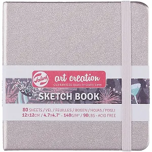 Скетчбук 12*12 80л "Art Creation" металлик розовое шампанское, нелинованн. 140г/м2, слоновая кость, тв.обл., Royal Talens