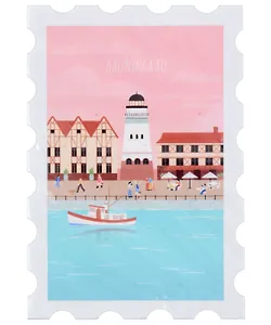 Магнит марка Рыбная деревня (70х85) (Калининград) (1185959)