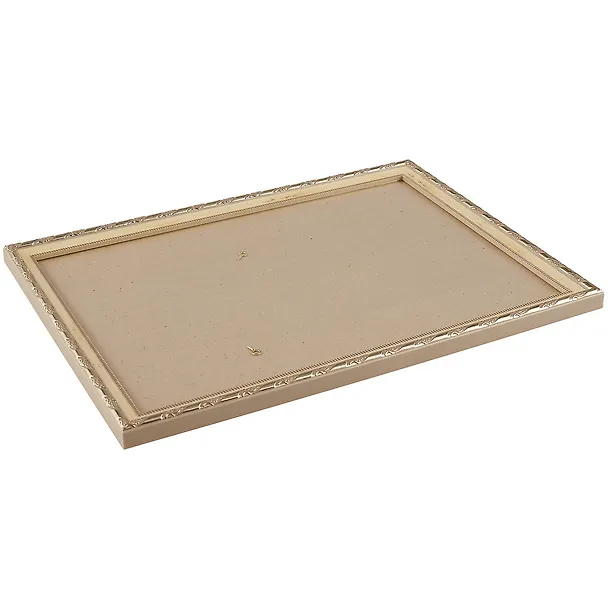 Рама 25*35 пластиковая, цв. белое золото, со стеклом, Двуреченский 225157 — 2