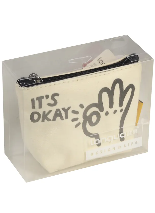 Кошелек на молнии Жесты (ткань) (11х8) 2538622 — 1