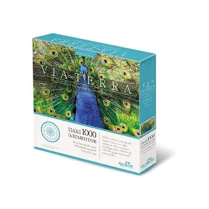 Пазл Виа Терра. 1000 эл. Пёстрый павлин 05236