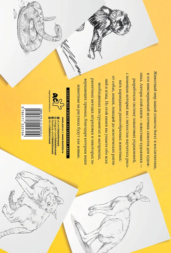 Книга Рисуем животных. Альбом для скетчинга (Уолтер Томас Фостер) — 2