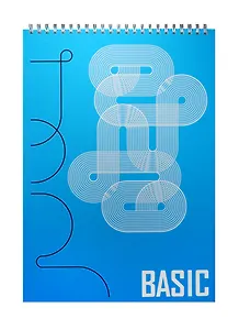 Блокнот А4 60л кл. "BASIC" карт.обл., на гребне, Silwerhof