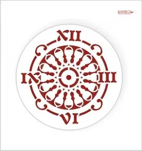 Трафарет пластиковый многоразовый Циферблат Розетка (17см) (Ц-04/17)