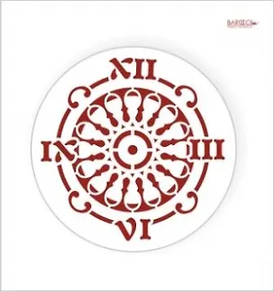 Трафарет пластиковый многоразовый Циферблат Розетка (17см) (Ц-04/17) 2282478