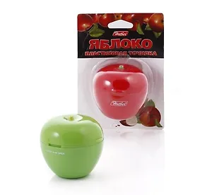 Точилка, Berlingo/Берлинго, Яблоко", пластиковая, 2 отверстие, в блистере, в ассортименте"