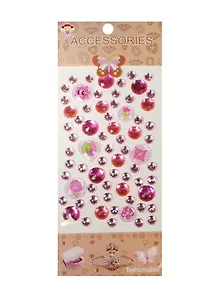 Наклейки стразы с сюжетами, розовый (11-01488-23)