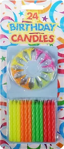 Набор свечей для торта (24шт) (6см) (HF1024BHN)