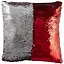 Подушка с пайетками красная с серебром (3757) (37х37) — 2626119 — 1