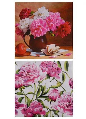 Набор салфеток для декупажа Пионы 2 шт. (RUS70/TL572000) (упаковка) 2657426