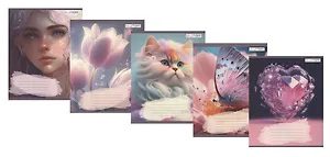 Тетрадь в линейку Listoff, "Сказочный мир", 18 листов, в ассортименте