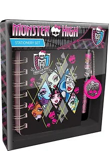 Записная книжка А6- 90л "Monster High" на спирали+ручка шариковая с подвеской, подар.коробка, Академия Групп