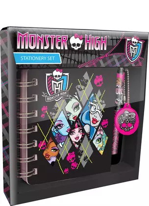 Записная книжка А6- 90л "Monster High" на спирали+ручка шариковая с подвеской, подар.коробка, Академия Групп — 230259 — 1