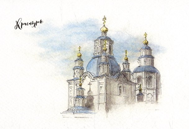 Открытка "Красноярск. Покровская церковь" 2521613 — 1