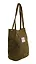 Сумка-шоппер с кнопкой оливковая (вельвет) (33х31) Bookvalno — 3027381 — 2