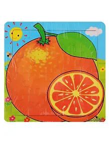 Деревянная пазл-рамка Рыжий кот Апельсин 20 элементов 15х15см (G214)