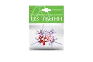 Декор из ткани, Набор №12 Бантики L 5 видов в ассортименте