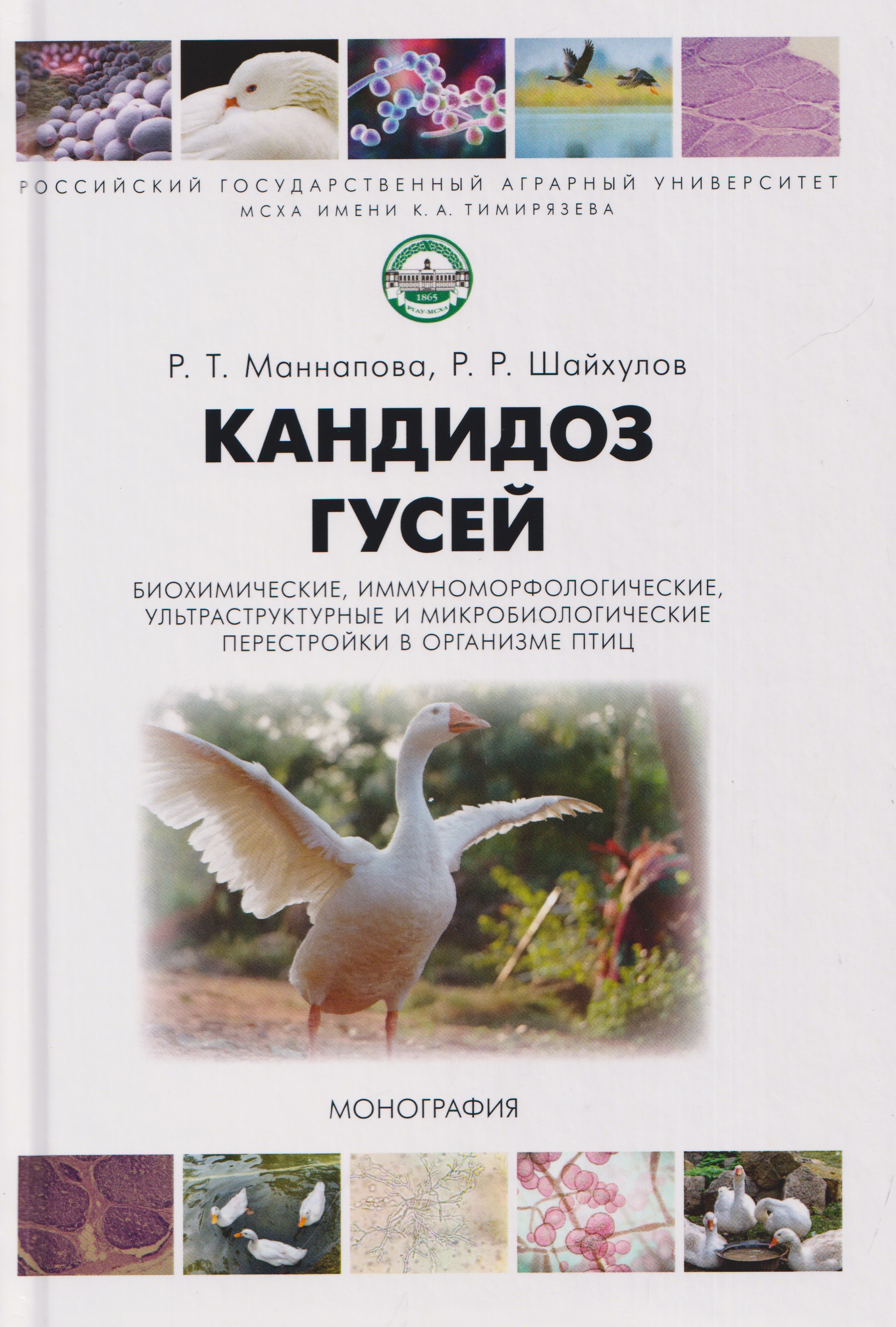 Обложка книги «Кандидоз гусей (биохимические, иммуноморфологические, ультраструктурные и микробиологические перестройки в организме птиц). Монография»