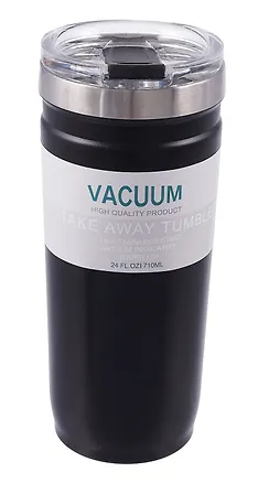 Термостакан Черный (пластик/металл) (710мл) (12-07599-M8) 3045410