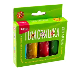 Тесто для лепки "Пластишка", набор из 4 цветов