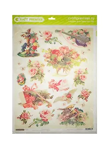 Рисовая бумага для декупажа Шебби шик 28,2х38,4см. 25г/м. CP06310