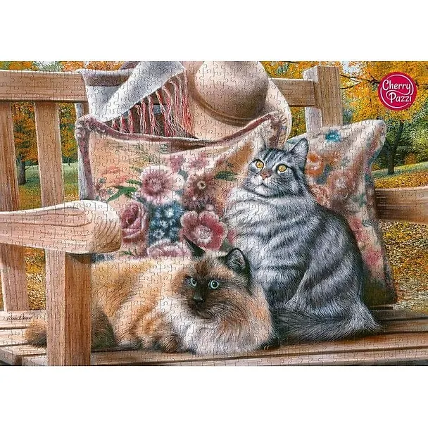 Пазл Cherry Pazzl "Кошачьи посиделки", 1000 деталей 2938205 — 2