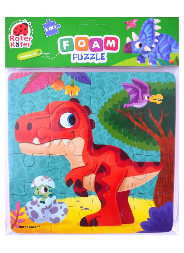 Мягкие пазлы 2в1 "Динозавры" / "Dinosaurs" 9+16 элементов 2879619 — 1