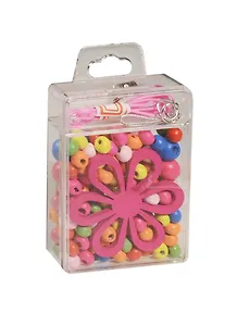 Набор бусинок дерево с  фигуркой  большой цветок (11-05713-15)