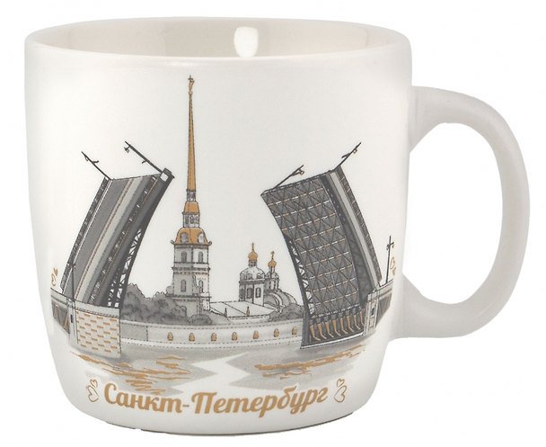 Кружка фарф.мал."СПб.Спас-Медный" ч/б рисунок 3161406 — 1
