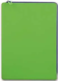 Папка для тетрадей А4+ (24*33см) Феникс+ Зеленая силиконовая на молнии 40264