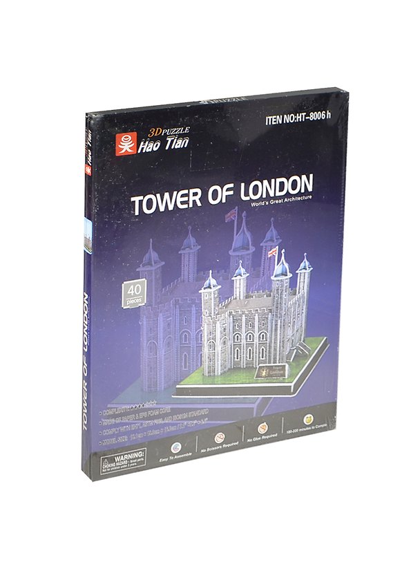 Конструктор 3D Лондонский Тауэр (Tower of London) (124382) (40шт) (18,1х19,3х16,8см) (3D Puzzle Hao Tian) 2420329 — 1