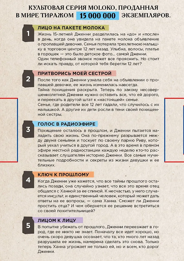 Книга Лицо на пакете молока. Детективная история в 5 книгах + подарок (Кэролайн Б. Куни) — 2