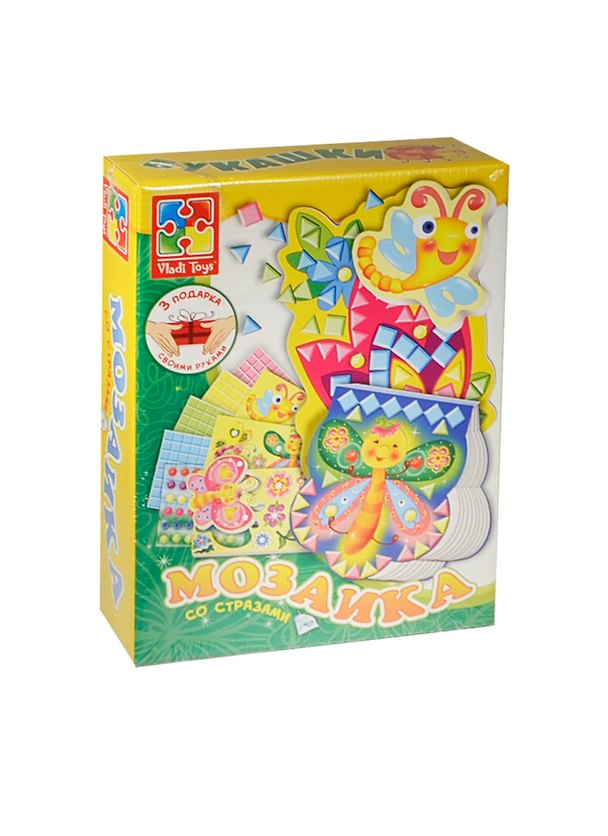 Мозаика со стразами Букашки (VT4303-02) (набор для творч.) (Vladi Toys) (3+) (коробка) 2447406 — 1