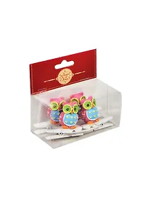 Декоративная прищепка Совушки розовые (36916) (4шт.) (упаковка)