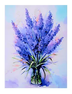 Набор для творчества. Алмазная мозаика с частичной выкладкой на подрамнике "Букет лаванды", 40 х 50 см,