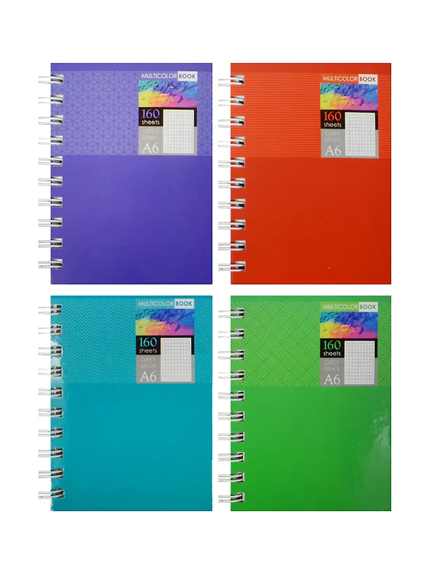 Записная книжка «Multi Color» А6, 160 листов, спираль, BG, в ассортименте 238547 — 2