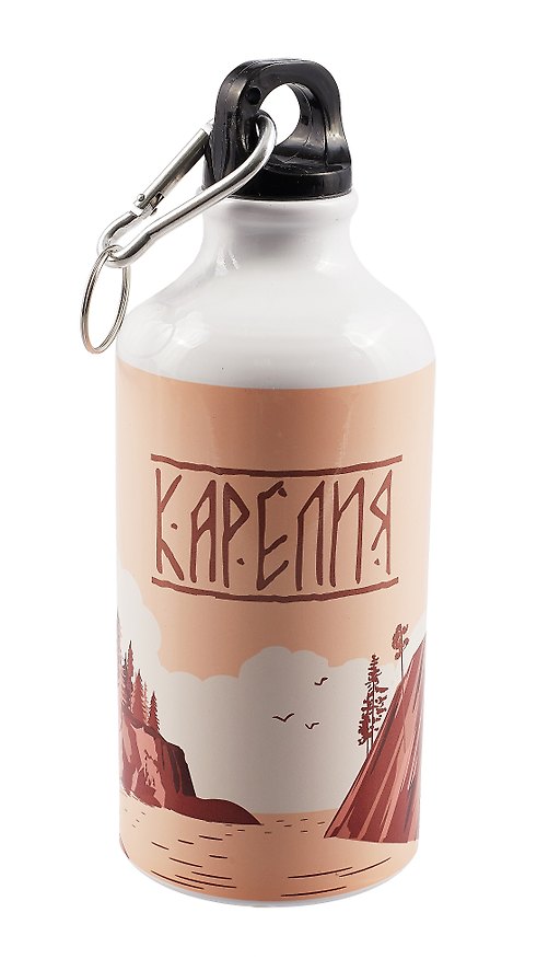 Бутылка с карабином Карелия терракот(металл) (500мл) 2979602 — 1