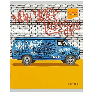 Тетрадь в клетку Listoff, Street style, 48 листов, в ассортименте