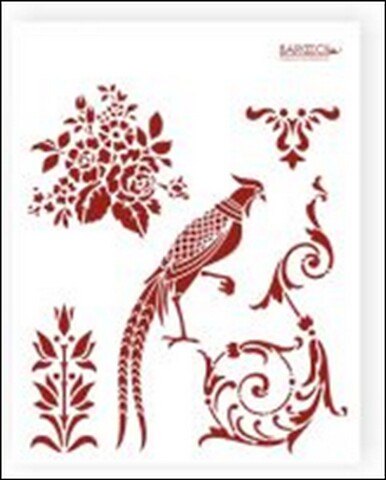 Трафарет пластиковый многоразовый Пташки Фазан (20х25) (Л-078) 2340530 — 1
