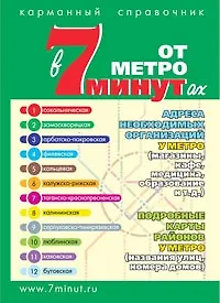 Книга В 7 минутах от метро Карманный справочник (м) ()