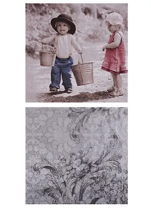 Набор салфеток для декупажа Джентельмен / Серебро - 2 шт. 2657422