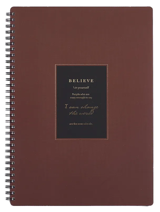 Тетрадь общая «Believe. Коричневая рамка», 96 листов в клетку, А4 - Be Smart 3085124 — 1