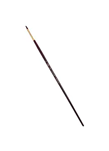 Кисть художественная Вернисаж, синтетика бордовая, плоскоовальная, длинная ручка №2, Гамма