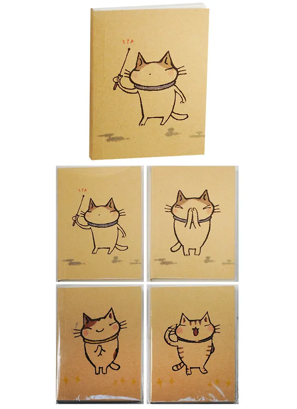 Записная книжка «Cute cat» А6, 40 листов, нелинованная, склейка, в ассортименте 242288 — 1
