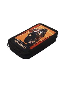 Пенал школный 2отд. "Мотоспорт черный" 19*11см, ткань, Оникс