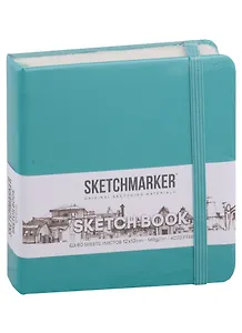 Скетчбук 12*12 80л "Sketchmarker" изумрудный, нелинованн. 140г/м2, слоновая кость, тв.обл.