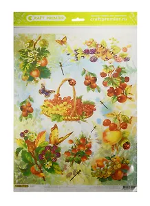 Рисовая бумага для декупажа, Во саду ли, в огороде A3, 25г/м