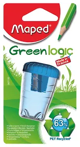 Точилка пластиковая Maped Green Logic с контейнером 047110