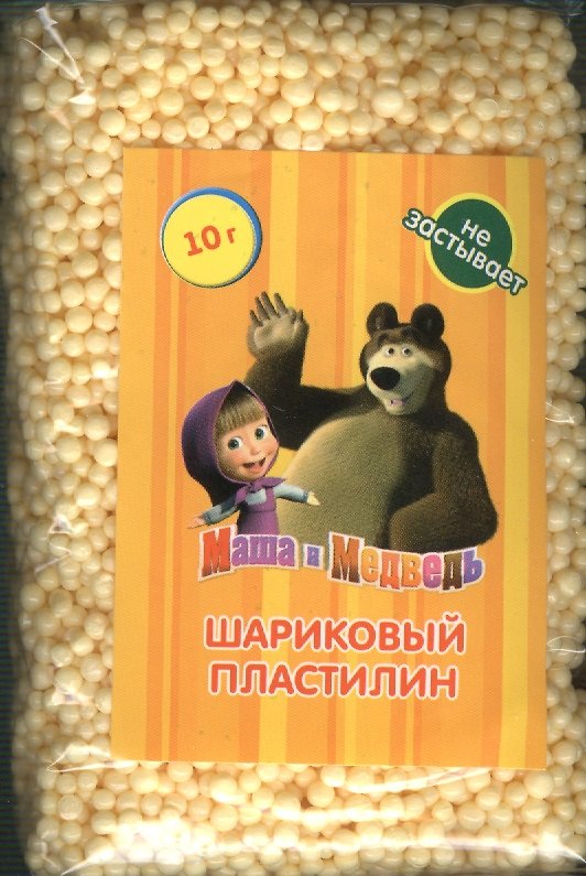 Шариковый пластилин Маша и Медведь (MF0114-DISPLAY) (175819) (10г.) (Играем вместе) (в ассорт.) (упаковка) 2365817 — 1