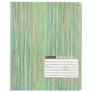 Тетрадь в клетку Альт, "Полоски", 24 листа, в ассортименте